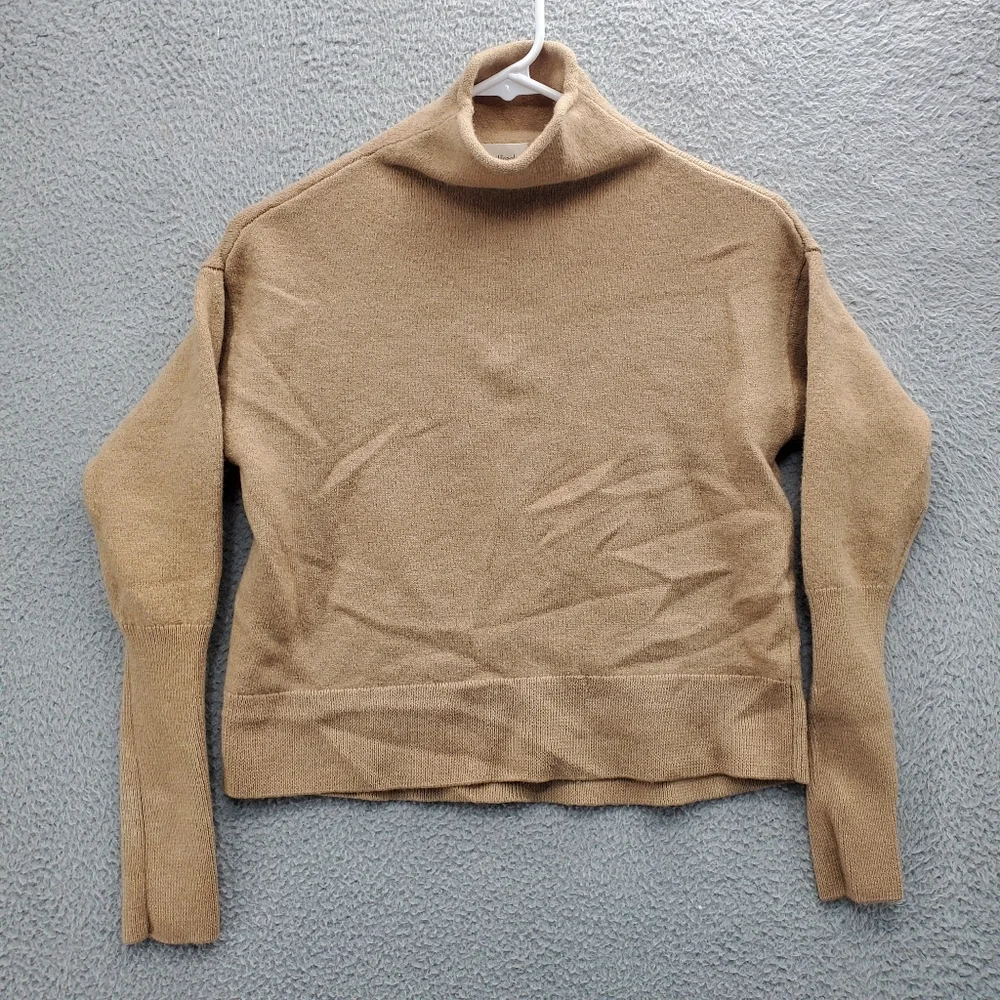 Wilfred Cyprie Sweater Womens Medium Merino Wool Mockneck Tan